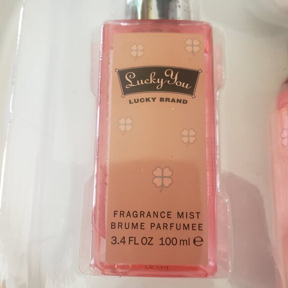 Lucky You Lucky Brand Spa Gift Set Fragrance Mist Body Wash Bath Salts and Bath - Picture 2 of 6